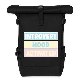 introvertiert - Rolltop Rucksack - Schwarz - Vorne