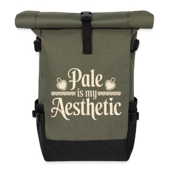 Blass ist meine Ästhetik - Rolltop Rucksack - Olive/Schwarz - Vorne