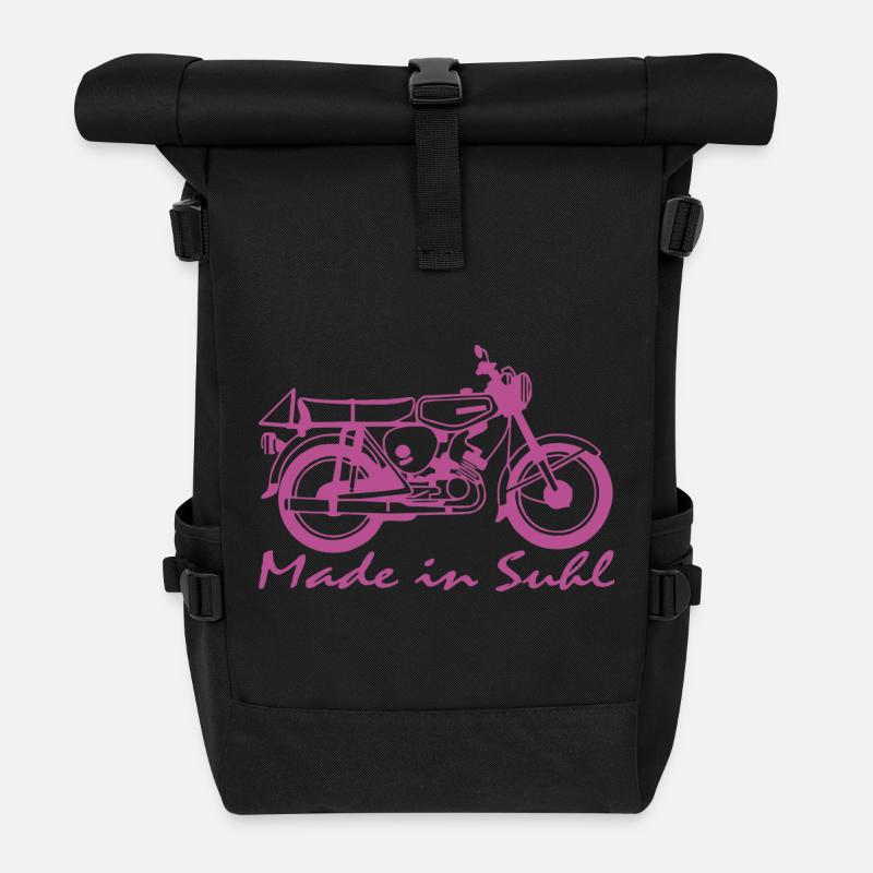 Simson S51 Made in Suhl - Rolltop Rucksack - Schwarz