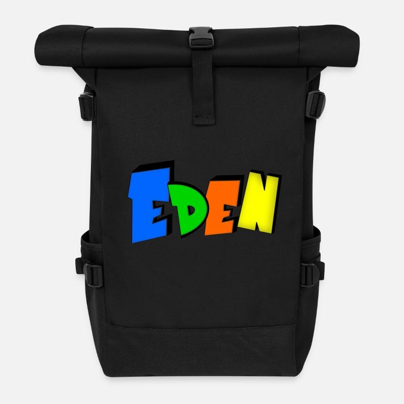 Eden - Sac à dos roll top - noir