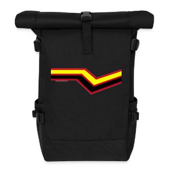 Latex Rubber Fetish - Roll Top Backpack - black - Front