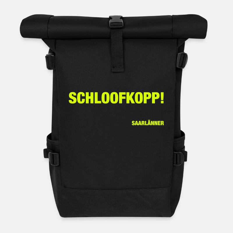 SCHLOOFKOPP - Rolltop Rucksack - Schwarz