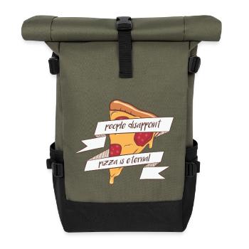 ewige Pizza - Rolltop Rucksack - Olive/Schwarz - Vorne