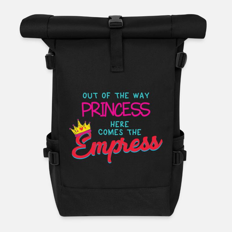 Sur la façon dont la princesse - ici vient l'impératrice - Sac à dos roll top - noir