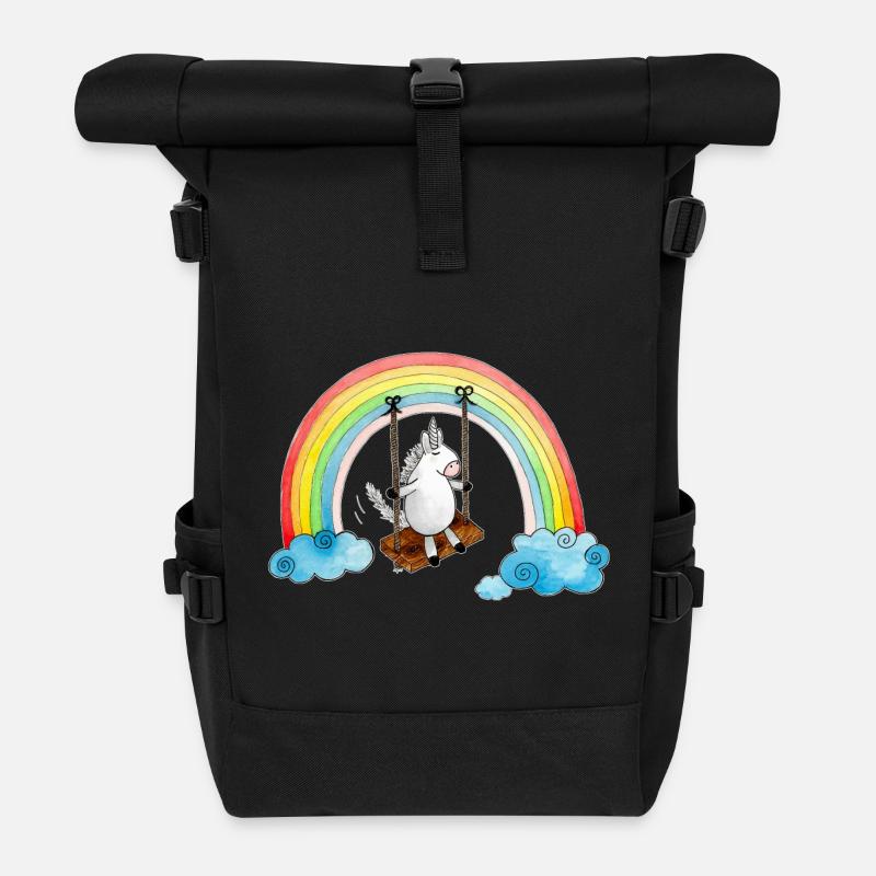 Chalouper Licorne - Sac à dos roll top - noir