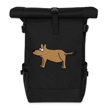 Dog - Roll Top Backpack - black - Front