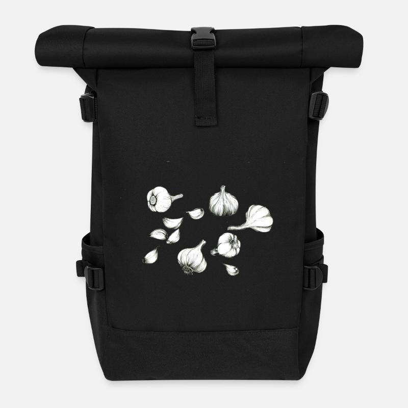 Knoblauch - Rolltop Rucksack - Schwarz