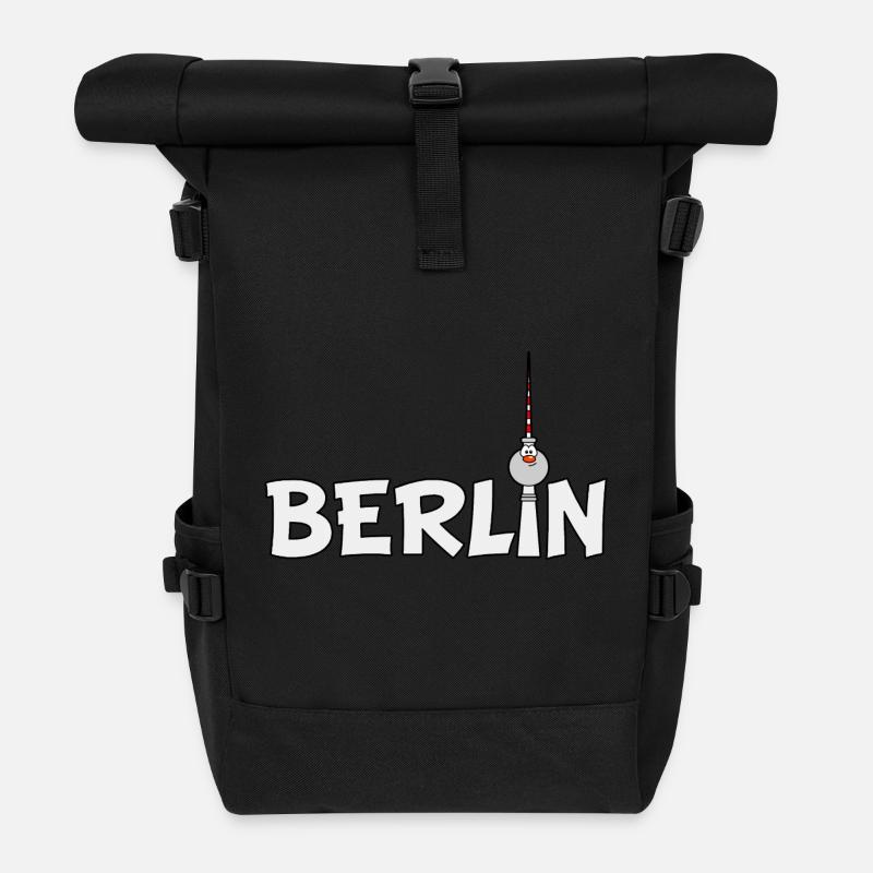 Berlin - Rolltop Rucksack - Schwarz