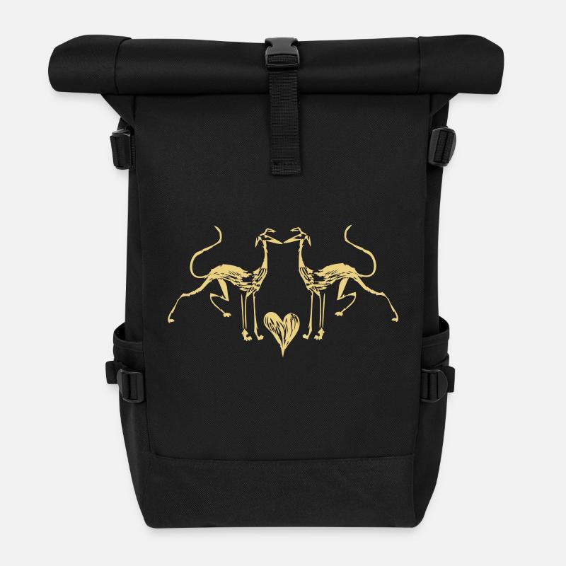wirehair_duo - Rolltop Rucksack - Schwarz