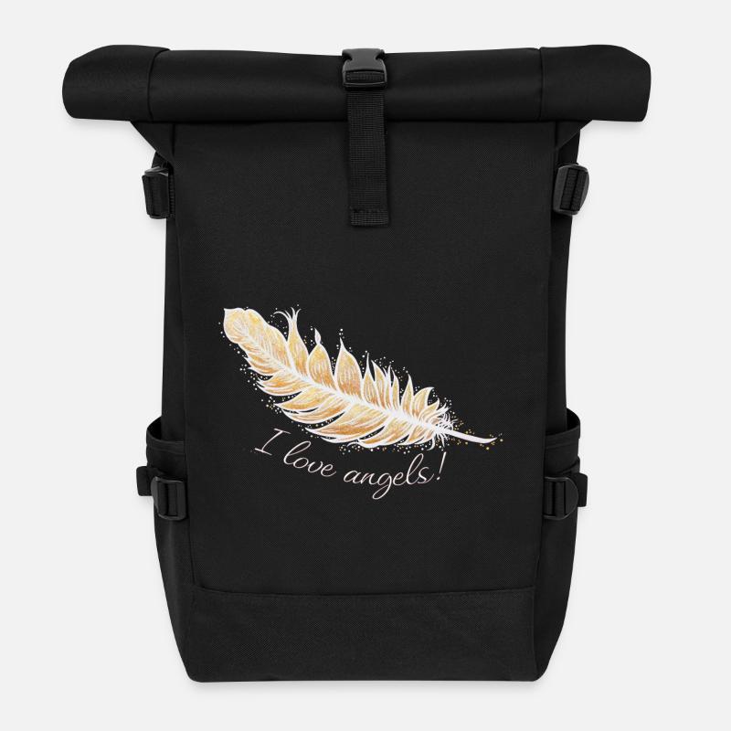 Angel feather Love - Sonja Ariel von Staden - Roll Top Backpack - black
