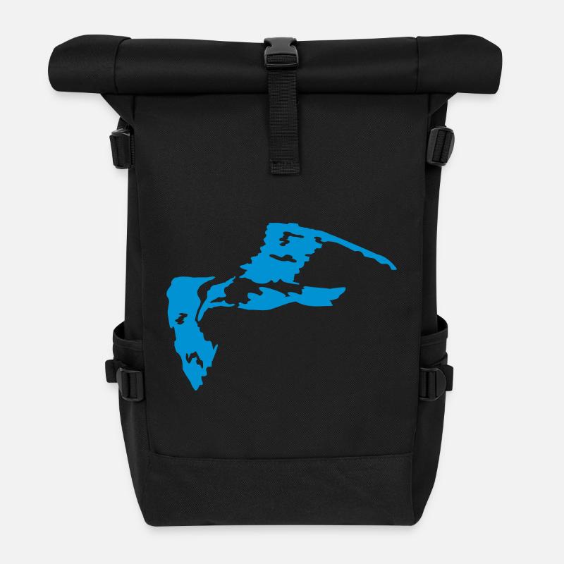 fliegende moewe - Rolltop Rucksack - Schwarz