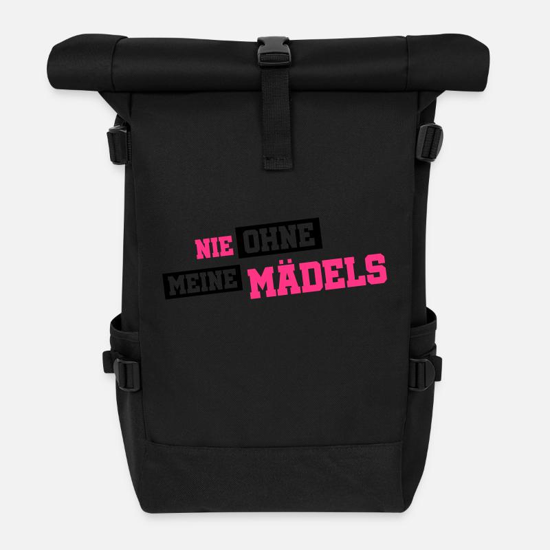 nie ohne meine maedels - Rolltop Rucksack - Schwarz