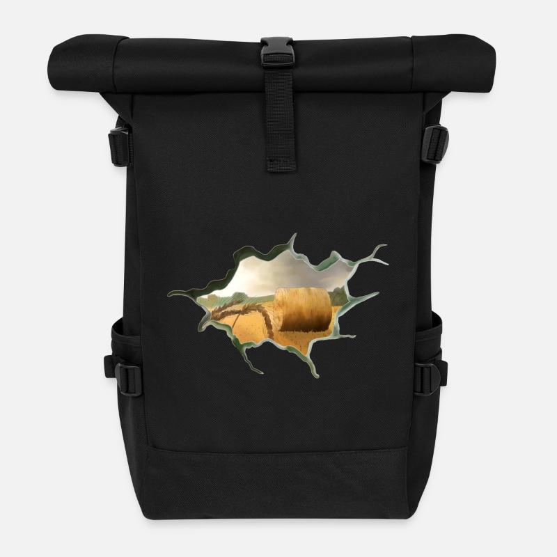 Durchbruch Ernte - Rolltop Rucksack - Schwarz