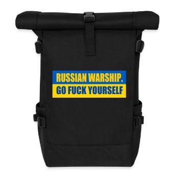 russian warship go f yourself - Rolltop Rucksack - Schwarz - Vorne