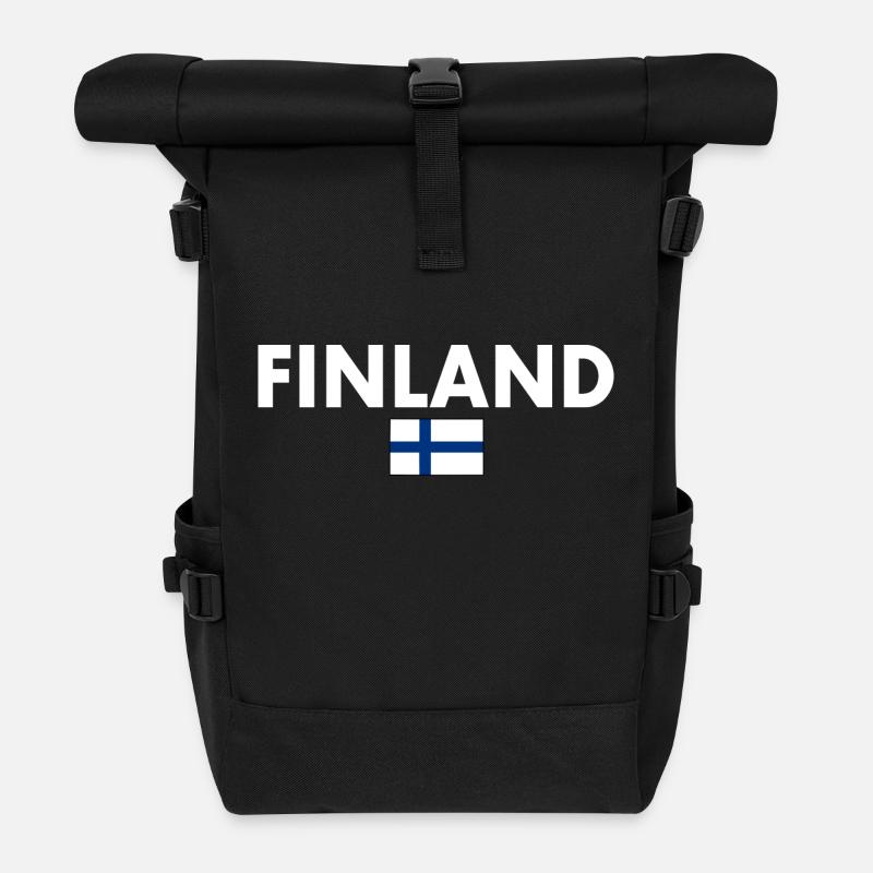 Finnland - Rolltop Rucksack - Schwarz