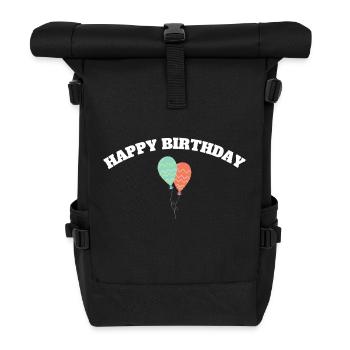 Happy birthday - Rolltop Rucksack - Schwarz - Vorne