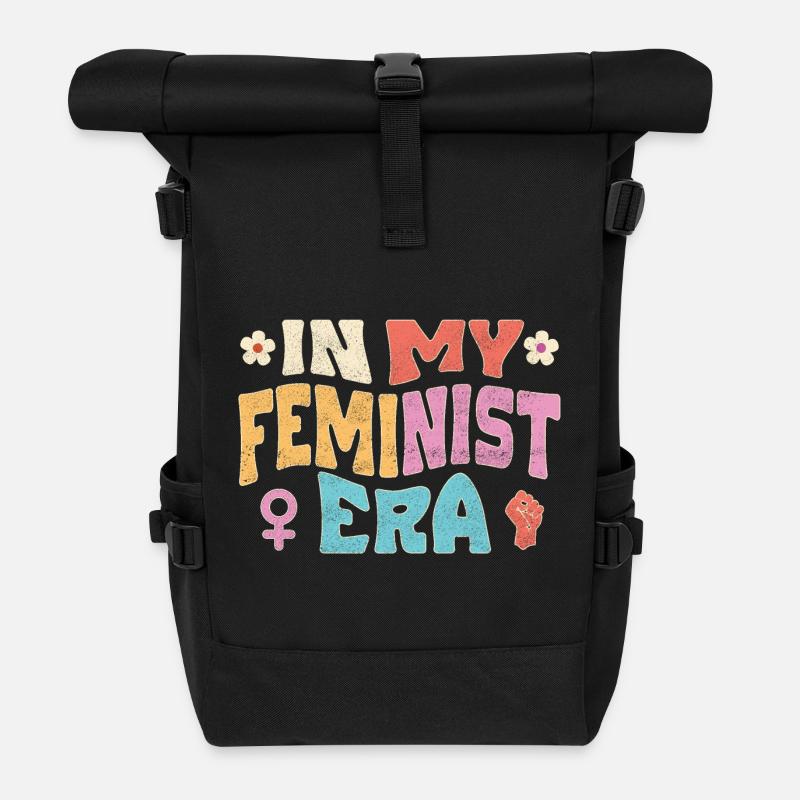 In my feminist era - Rolltop Rucksack - Schwarz