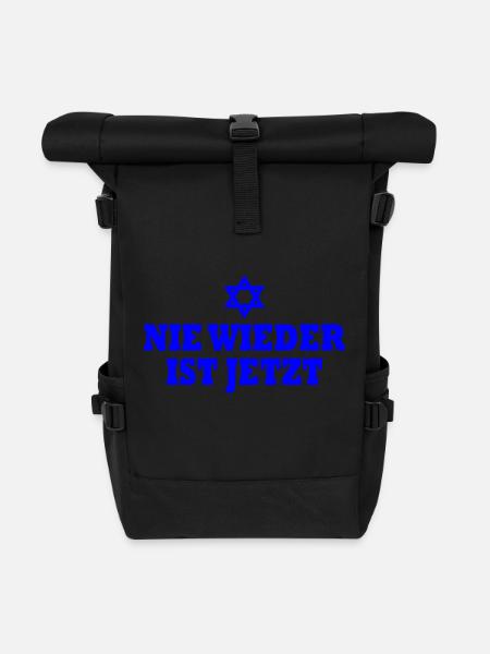 Nie wieder ist jetzt - Rolltop Rucksack - Schwarz