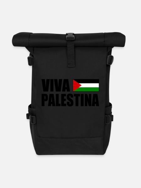 Viva palestina - Rolltop Rucksack - Schwarz