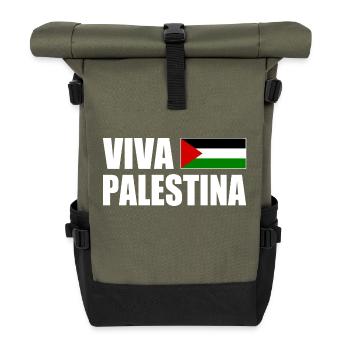Viva palestina - Roll Top Backpack - olive/black - Front