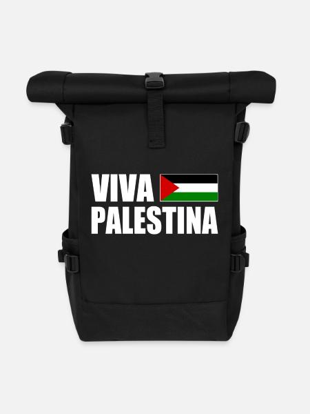 Viva palestina - Rolltop Rucksack - Schwarz