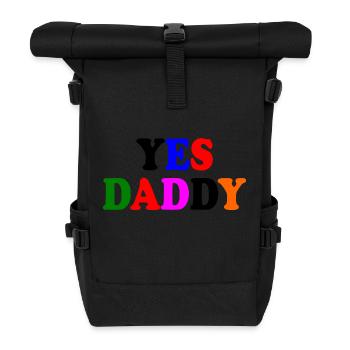 Yes daddy - Rolltop Rucksack - Schwarz - Vorne