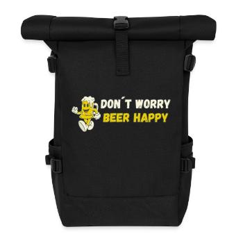 Ne t’inquiète pas, bière heureuse - Sac à dos roll top - noir - Devant