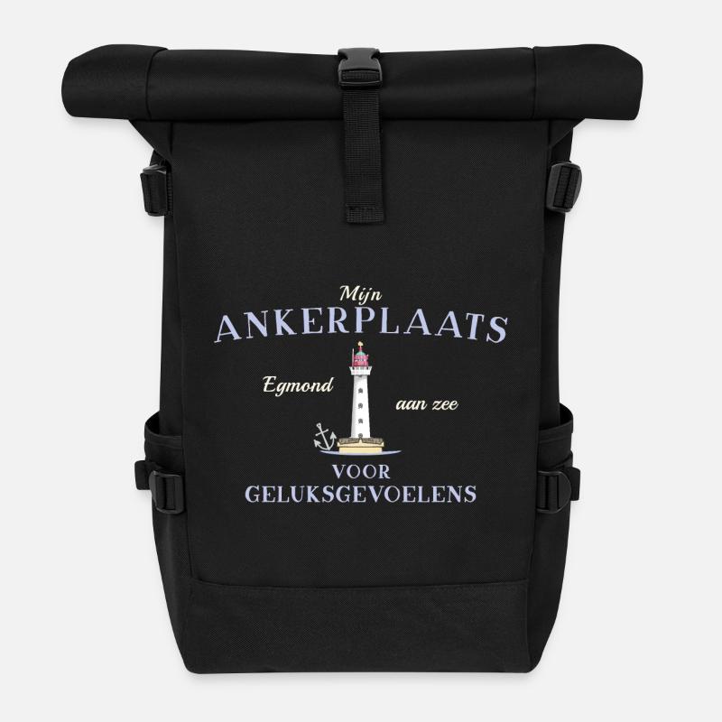 Egmond aan zee, Pays-Bas, Anchorage Glück - Sac à dos roll top - noir