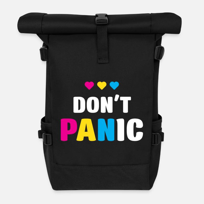 LGBT Pride Month - Keine Panik - Rolltop Rucksack - Schwarz