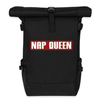 NAP QUEEN - Roll Top Backpack - black - Front