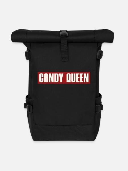 CANDY QUEEN - Roll Top Backpack - black