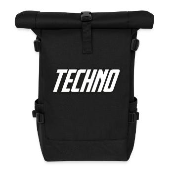 Tenue Techno Festival Rave - Sac à dos roll top - noir - Devant