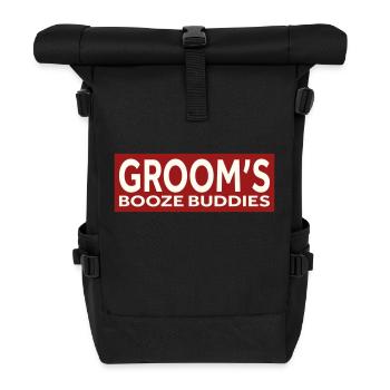 LES COPAINS D’ALCOOL DU MARIÉ - Sac à dos roll top - noir - Devant