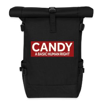 LES BONBONS - UN DROIT HUMAIN FONDAMENTAL - Sac à dos roll top - noir - Devant
