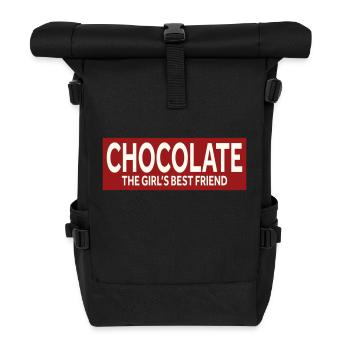 CHOCOLATE - THE GIRL'S BEST FRIEND - Roll Top Backpack - black - Front