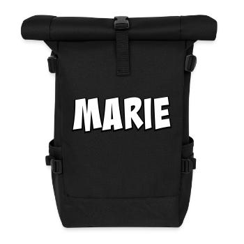 Marie Vorname Geschenk - Rolltop Rucksack - Schwarz - Vorne