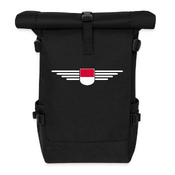 Monaco Design – Le style pour les fans de la Principauté - Sac à dos roll top - noir - Devant