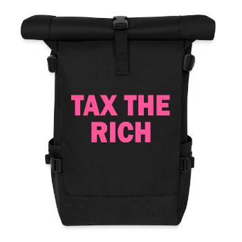 Tax the rich - Sac à dos roll top - noir - Devant