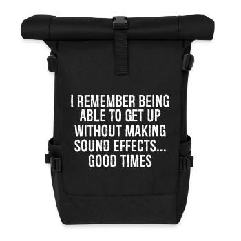 Je me souviens d’avoir pu me lever sans faire de bruit - Sac à dos roll top - noir - Devant