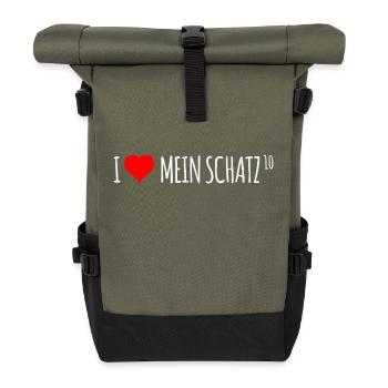 Mein Schatz - Rolltop Rucksack - Olive/Schwarz - Vorne