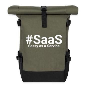 Sassy as a Service SaaS - Rolltop Rucksack - Olive/Schwarz - Vorne