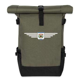 West Virginia Fan Shirt – Nature & Pride - Roll Top Backpack - olive/black - Front