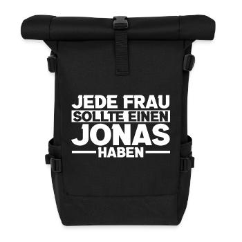 Jonas - Rolltop Rucksack - Schwarz - Vorne