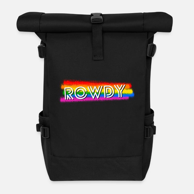 Queer Rowdy - Rolltop Rucksack - Schwarz