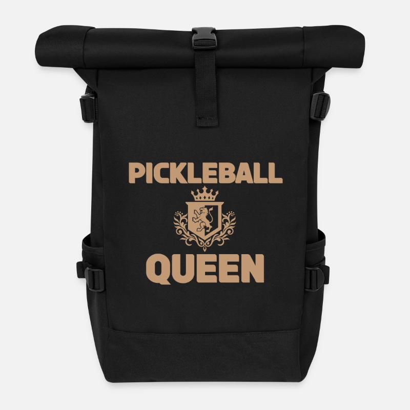 Pickleball-Königin - Rolltop Rucksack - Schwarz
