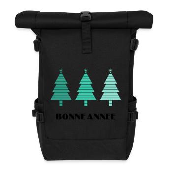 HAPPY NEW YEAR. NEW YEAR'S EVE. NEW YEAR - Roll Top Backpack - black - Front
