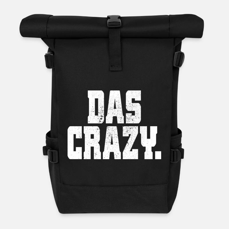 Das Crazy Jugendsprache Insider Meme Cool Verrückt - Rolltop Rucksack - Schwarz