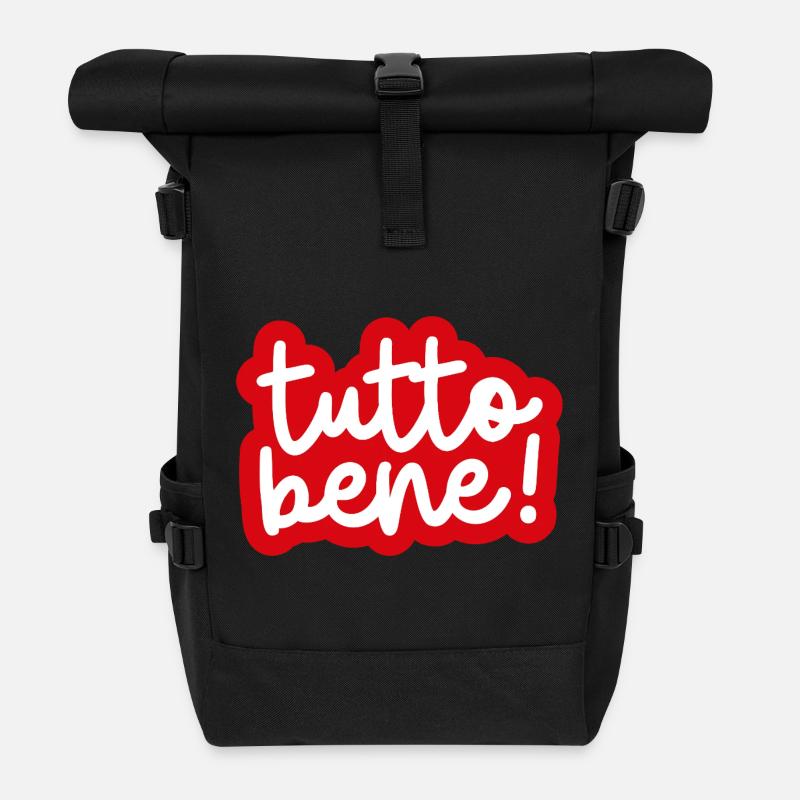 "tutto bene!" - Rolltop Rucksack - Schwarz