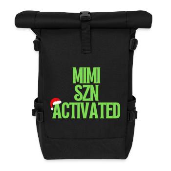 Mimi Szn Activated - Christmas Design - Roll Top Backpack - black - Front