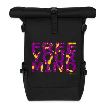 Free Your Mind - Roll Top Backpack - black - Front